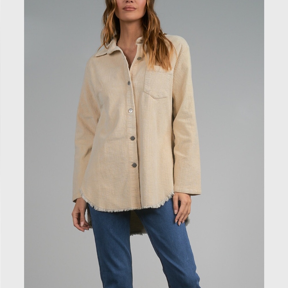 Elan corduroy shacket
